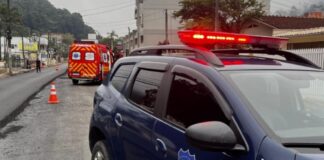 GTB presta primeiros socorros após motociclista cair na Avenida Primeiro de Maio