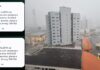 Temporal com granizo atinge Brusque e coloca Defesa Civil em alerta