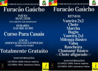 Curso gratuito de Dança Gaúcha de Salão abre nova turma em Brusque