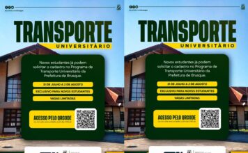 Prefeitura de Brusque abre inscrições para o Transporte Universitário para novos estudantes