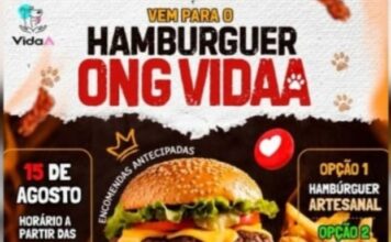 Hambúrguer ONG Vida será realizado no dia 15 de agosto em Brusque