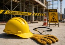 Trabalhador sofre grave acidente de trabalho durante montagem de estrutura para evento em Brusque