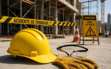 Trabalhador sofre grave acidente de trabalho durante montagem de estrutura para evento em Brusque