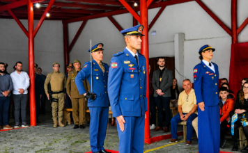 Guabiruba oficializa nova comandante do Corpo de Bombeiros; Jornalismo Diplomata acompanhou a solenidade