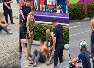 Homem é detido pela Polícia Militar após denúncia no Centro de Brusque