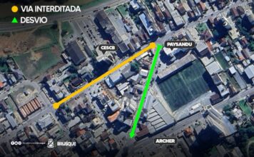 Rua Pedro Werner terá interdição neste domingo, 13
