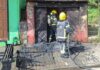 Princípio de incêndio atinge garagem no bairro Azambuja, em Brusque