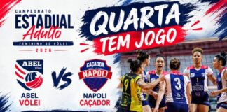 ABEL Vôlei enfrenta Napoli nesta quarta-feira, 16, pelo Campeonato Estadual