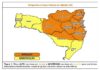 Defesa Civil alerta para volumes elevados de chuva no sábado, 19, em diferentes regiões de SC