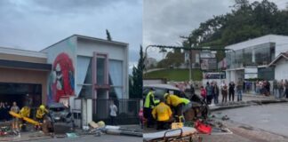 Acidente deixa duas pessoas feridas em Guabiruba