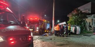 Motorista morre após carro bater contra poste no bairro Cedro Alto