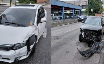 GBT registra colisão entre veículos na Otto Renaux