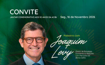 ACIBr comemora 92 anos com palestra de Joaquim Levy sobre cenário pós-eleições